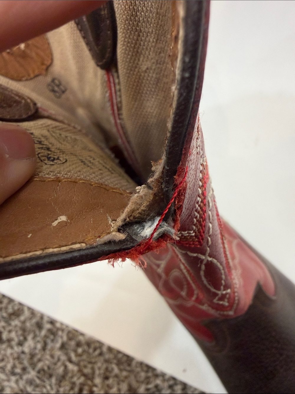 Ariat women’s red brown cowboy boots size 8 B - Picture 9 of 10